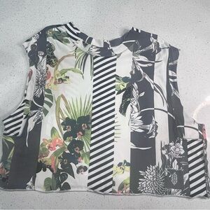 Free people movement Floral Night Vision medium nwot oversized athletic tank top